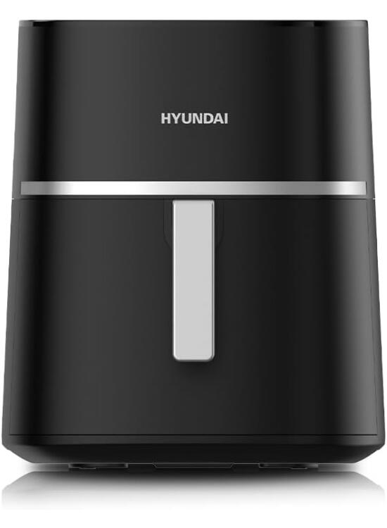 Hyundai Freidora de Aire sin Aceite 7 Litros, Air Fryer HAF7000D. 1800 W, 10 Programas, Negro