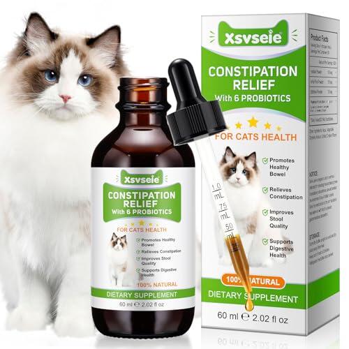Estreñimiento Reltf Para Gatos, Laxante suave natural - Promover la actividad intestinal regular y la salud intestinal,Antibióticos gato cistitis,6 probióticos gato para una digestión saludable 60ml