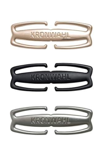 Kronwahl 3 PREMIUM clips metálicos para tirantes de sujetador de hasta 1,8 cm, accesorios ideales para sujetadores, para bra straps invisibles y una acentuación eficaz del escote y la espalda