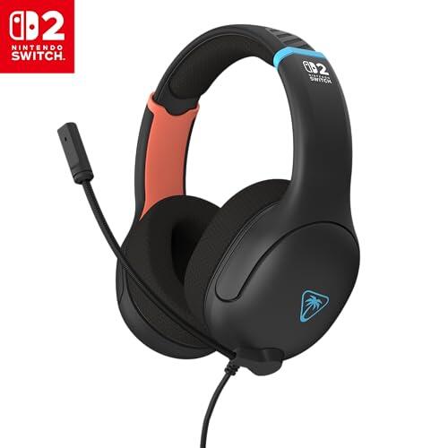 Turtle Beach Airlite Fit Auriculares con Cable para Juegos en Gris carbón - con Licencia Oficial para los Nintendo Switch 2