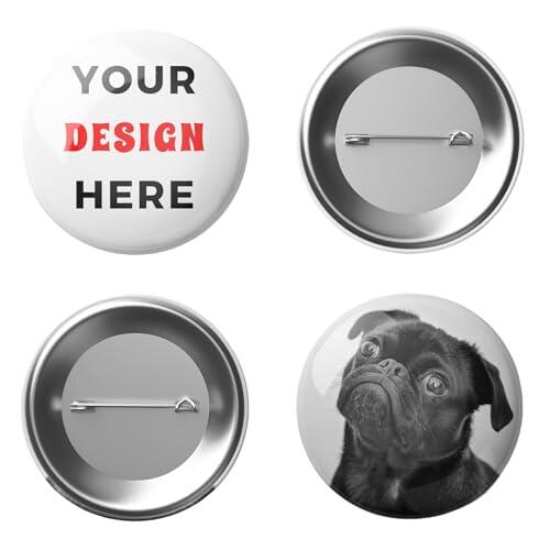 Botones personalizados, pines personalizados a granel con nombre, logotipo, foto o texto, insignias redondas con nombre para ropa, promociones de negocios, regalos, fiestas y eventos