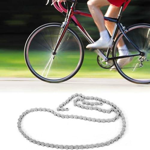RiToEasysports Cadena de Bicicleta de Montaña de Acero Inoxidable de Acero Premium, Cadena de Bicicleta de Velocidad Simple y Silenciosa para Ciclistas de de Montaña