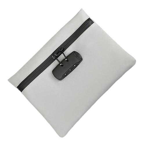 Bolsa pequeña con cerradura, bolsa con cerradura, bolsa de almacenamiento a prueba de robos, organizador impermeable para escuela, playa, viajes, hogar, gimnasio, oficina, camping