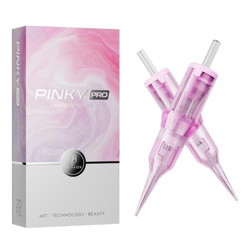 Aguja de maquillaje semipermanente Biomaser 20 piezas Agujas de cartucho universales especiales para cejas, labios, estética facial o micropigmentación capilar (1R0.3)
