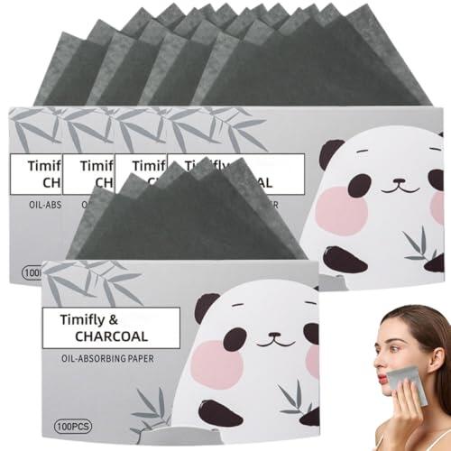WeddHuis Juego de papel secante para la cara, 500 piezas, papel secante para el cuidado de la piel grasa, hojas absorbentes de aceite natural para reducir brillos para la cara (Carbón de bambú)