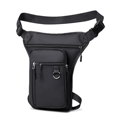 Flintronic Bolsa Pierna Moto, Impermeable Tactico Riñoneras Pierna, Riñonera Deportiva Multifunción, Duradero Riñonera Running Cintura con Correas Ajustables, para Ciclismo Pesca Camping Deporte