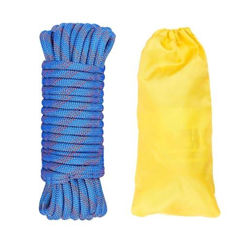 Gangying Cuerda de Escalada de 10mm Cuerda Estática de Rescate a Gran Altitud de 30m Paracaídas Campamento al Aire Libre Montañismo Deportes Acuáticos Buena Resistencia al Desgaste Azul
