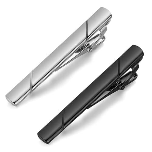 COYUN 2 Piezas Pasador de Corbata, Hombre Clip Corbata,Clip de Corbata Clásicos, Pasadores de Corbata para Negocio, para Reunión de Negocios de Boda, Mejor Regalo para Esposo y Padre