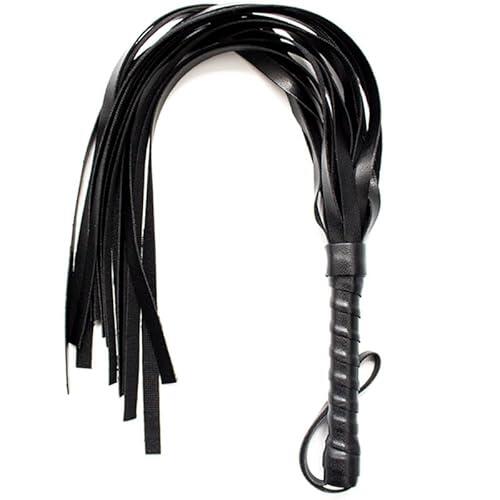 Negro Accesorios de Entrenamiento de látigo rápido Lágito de Montar de Cuero Lágito de Ropa Multifuncional Exquisito Hecho a Mano para el Entrenamiento de Montar