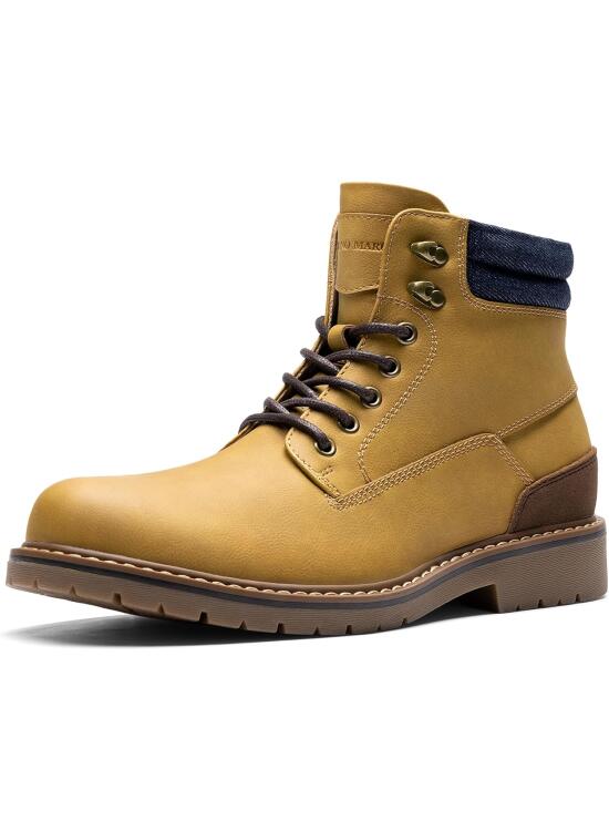 Bruno Marc Botas Hombre Invierno Con Forro Malla Botas Casuales Chukka Hombre Botas Vestir con Suela Antideslizante