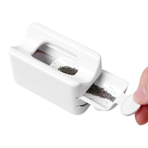 bandeja de reciclaje de polvo de inmersión con pala, bandeja de polvo de brillo de doble capa | Estuche de reciclaje de polvo de inmersión 2 en 1,