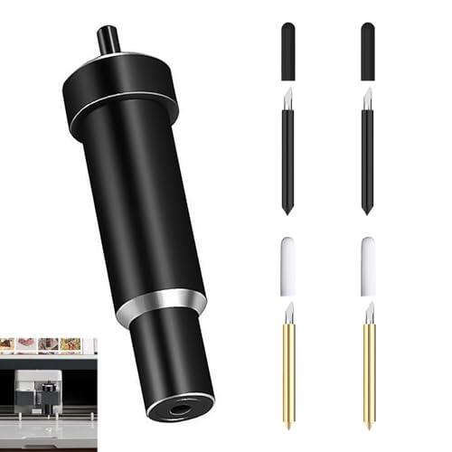 4 Piezas Cuchilla Corte Profundo con Carcasa para Cricut Maker, Explore Air, Maker 3, Explore 3, Air 2, Air, One, Hoja de Corte Cuchillas Repuesto 45° 60° Precisión para Vinilo Cartón Tela Cuero
