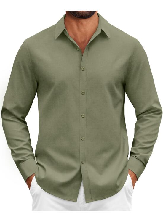 Análisis Detallado de una Camisa Masculina de Algodón y Poliéster