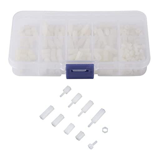 RiToEasysports 200pcs de Nylon Hombres de Nylon -Women Hex Standing Screw/Fastener Plotboard para PCB Set, M2.5 Rasisic Kit