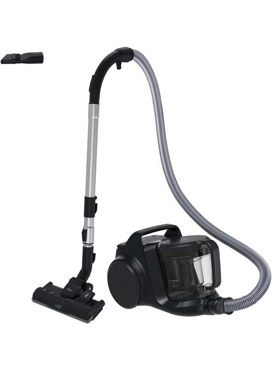 Hoover HP2 - Aspiradora sin Bolsa Potente y compacta - para alfombras y Suelos Duros - Trineo con Cable - Filtro EPA - Depósito 2,5 L - Accesorios Integrados - Radio de acción 10 m - 850 W [HP2Z10A]
