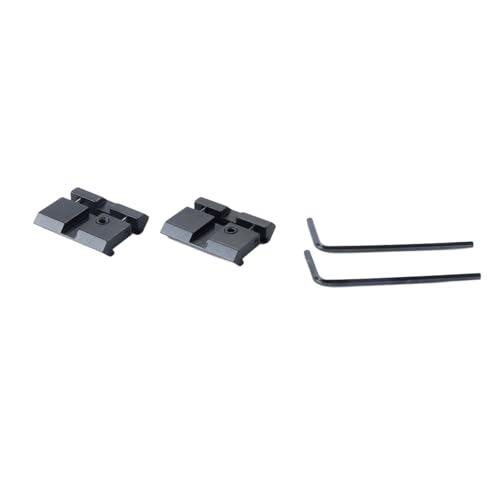 Nicear 2 adaptadores de riel para mira telescópica a presión: monturas de cola de milano de 11 mm a Weaver/Picatinny de 20 mm (perfil bajo)