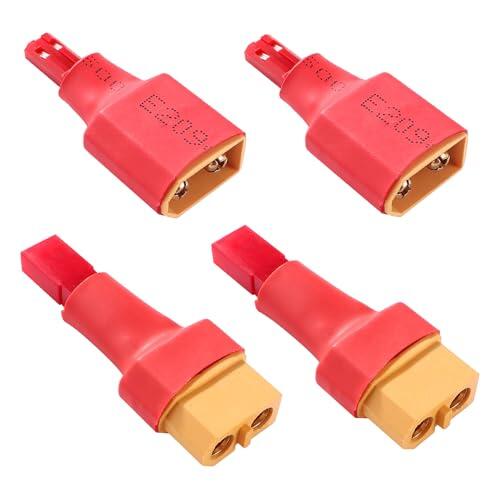 Lyeteung 4 Piezas Conectores JST a XT60, JST Macho / Hembra a XT60 Macho / Hembra Adaptador, para Batería RC Lipo