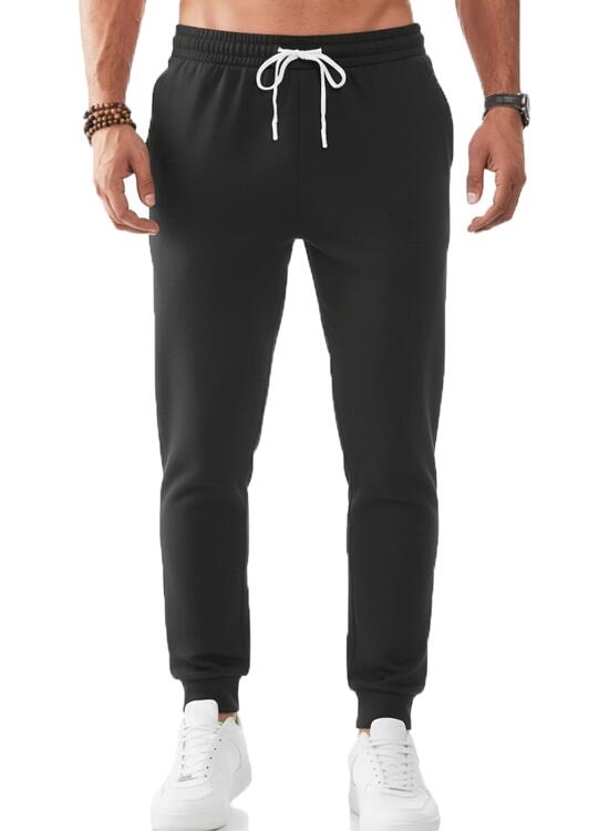 PINSPARK Pantalones Deportivos de algodón para Hombre, de Secado rápido, Largos, Transpirables, para Correr, Fitness y con Bolsillos.