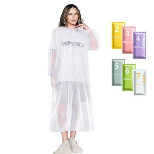 flintronic Pack de 6 Poncho Impermeable Mujer y Hombre, Desechables Chubasquero Paquete familiar para Viajes, Picnic, Deportes, Senderismo Ciclismo y Festival, Colores contrastantes