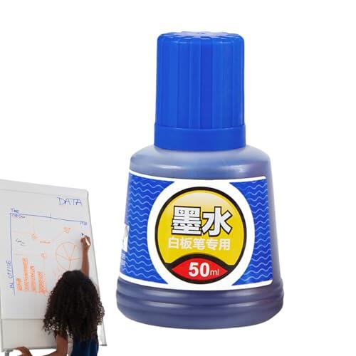 Tinta de repuesto de color para rotulador, tinta de recarga de bolígrafo de pizarra blanca, 50 ml, líquido de recarga de marcador de pizarra blanca, suministros de papelería para adolescentes