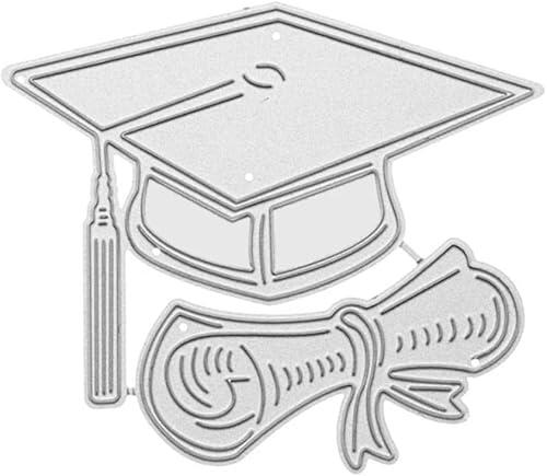 Tapa de graduación para hacer tarjetas, troqueles de corte de graduación de felicitaciones, moldes de plantilla de metal para álbumes de recortes, álbumes de fotos, troqueles decorativos de papel para