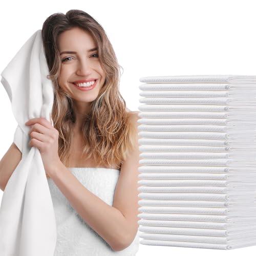 Luriseminger 100pcs Toallas Desechables Peluquería 30x70cm, 60g/㎡ Toallas Desechables de Peluquería en Non-Woven Ideales para SPA, Hoteles, Gimnasios, Centros de Masajes
