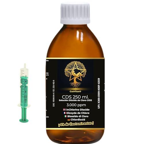 CueVitae® CDS/CDL 3000 PPM (250 ml) | Fabricación Reciente | Producto ya Activado, Listo para dosificar | Incluyendo un vasito medidor