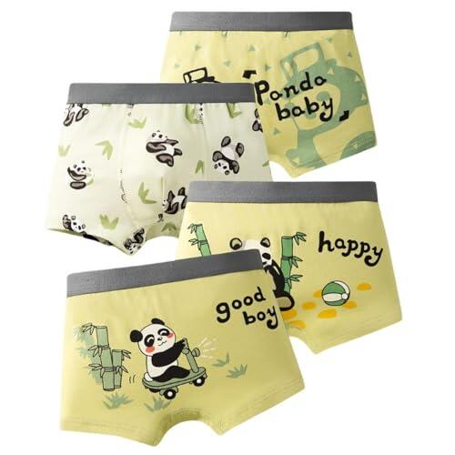Generisch Calzoncillos para niños, cómodos, transpirables, suaves, cintura elástica, para uso diario, actividades al aire libre, 3-14, Verde claro., XL