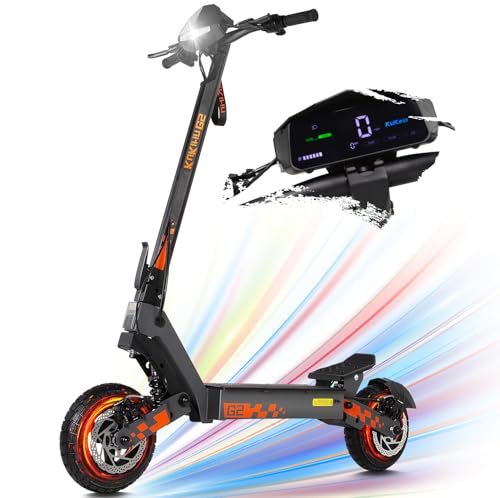 Patinete eléctrico para adulto Kukirin G2, motor 800 W, batería 48 V, 15 Ah, duración de hasta 55 km, patinete plegable portátil con pantalla táctil LCD HD, patinete eléctrico para adultos todo