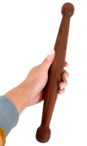 JuanNest Tai Chi Barra Gobernante Madera Maciza Práctica De Kungfu Bang Bastón De Ejercicio Wushu, Polo De Entrenamiento Marcial, Herramienta Equipo De Qigong, Practicantes De Tai Chi B35×3.6cm