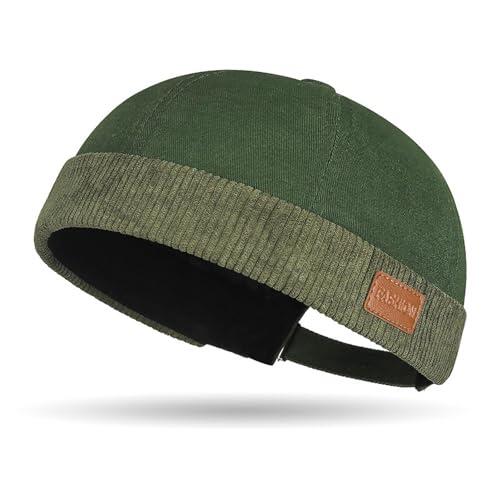 Sombrero de Propietario de Estilo Harajuku contemporáneo en Elegante Estilo Tang Colorido, Pana y Detalles de Cuero