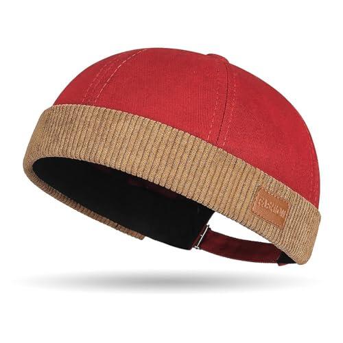 Sombrero de Propietario de Estilo Harajuku contemporáneo en Elegante Estilo Tang Colorido, Pana y Detalles de Cuero