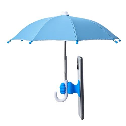Genérico Sombrilla para Teléfono | Visor Protector UV Para Smartphone | Paraguas Antideslumbrante Pequeño Con Ventosa Para Viajes, Motos, Bicicletas, Playa, Tablet, Silla Exterior Y Coche