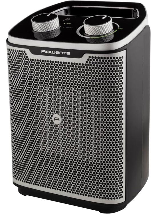 Rowenta Intense Comfort, Calefactor, 2000 W de potencia, Eficiencia energética, Modo Eco, Silencioso, Apagado automático, diseño moderno, Fácil transporte, SO9330F0