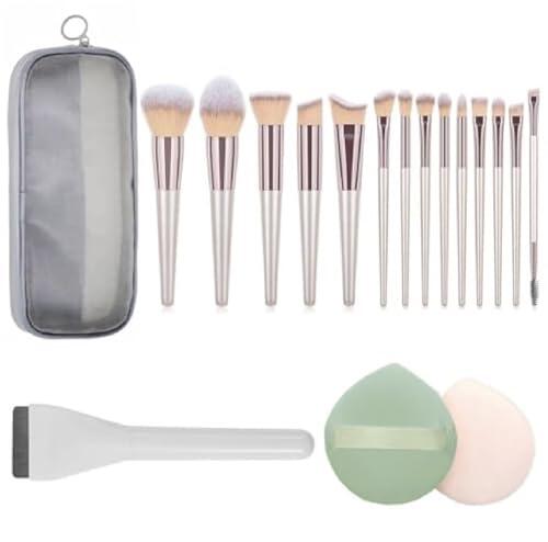 QZLSAYSL - Pinceles de maquillaje, pinceles de maquillaje, 18 piezas, set de pinceles de maquillaje profesional para la cara y los ojos con bolsa