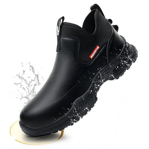 Zapatos de Chef Cocina Antideslizantes Hombre Mujer Zapatillas de Trabajo Impermeable Ligeros Zapatos Sanitarios y de Hostelería para Hombre Negro 43 EU