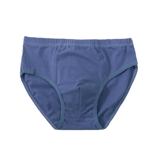 Pantalones cortos para niños, color sólido, cómodos, transpirables, ropa interior para niños, 92, azul oscuro, 7-8 años
