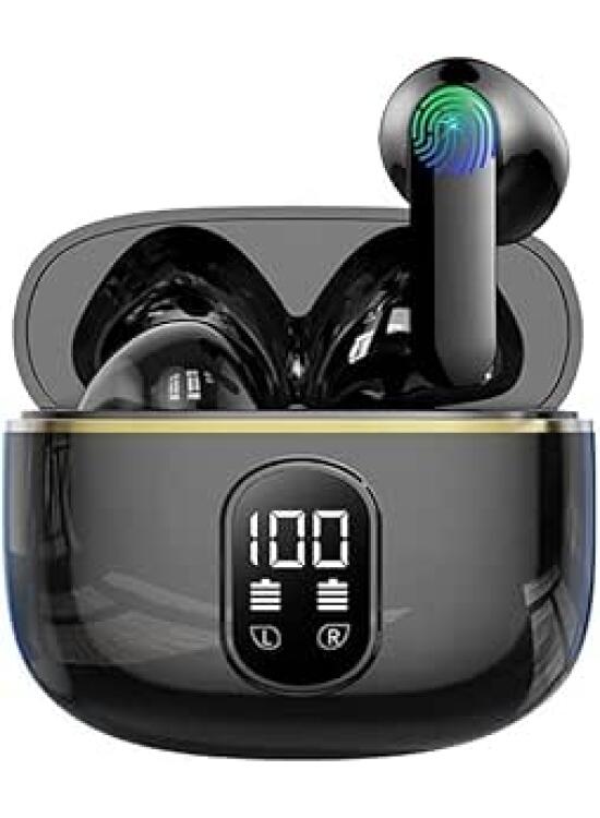 Auriculares Inalámbricos Bluetooth,In Ear Auriculares Bluetooth 5.4 con Cancelacion Ruido HD Mic,56H de Reproducción,HiFi Estéreo Cascos Inalambricos,IPX8 Impermeable Audifonos para iOS/Android