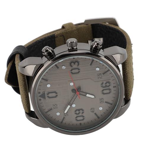 Naroote Reloj Casual de Cuarzo, Cuarzo Simple y Reloj Minimalista para Hombres para Reuniones (Green)