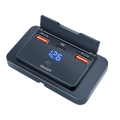 Panel De Salida USB | Panel De Carga De Doble Dongle | Paneles De Salida USB RV Montaje En Pared | Adaptador Sin Tráfico Con 3 Puertos De Carga Rápida | Slaba De Potencia De Modificación De Veic