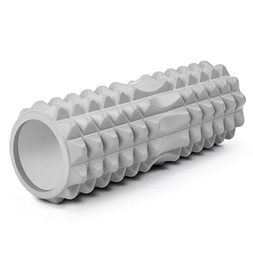 Rodillo de Espuma para Masajes Musculares | Foam Roller Texturizado para Espalda, Piernas y Yoga | Liberación Miofascial y Estiramiento |Ideal Post Entrenamiento | Alta Densidad 12x33cm