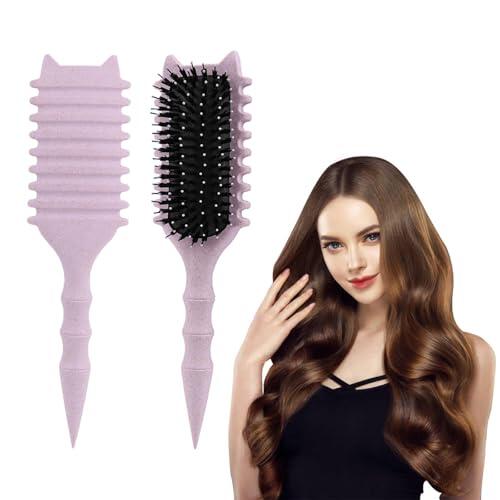 Frogetu Curl Hair Brush,Cepillo de Pelo Rizado,Cepillo para Desenredar,Cepillo de Estilo de Pelo Rizado,LockenbüRste Multifunktion,Massieren und Entwirren