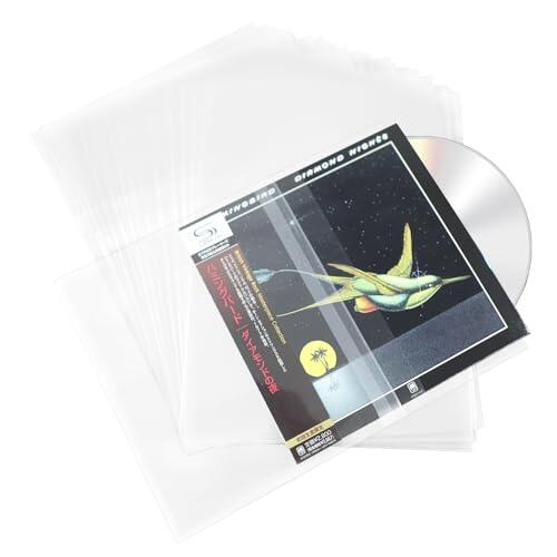 MayRecords 50 fundas exteriores de plástico resellables de 4.7 mil para mini LP SHM-CD fundas de papel - Fundas protectoras transparentes de vinilo para coleccionistas de CD