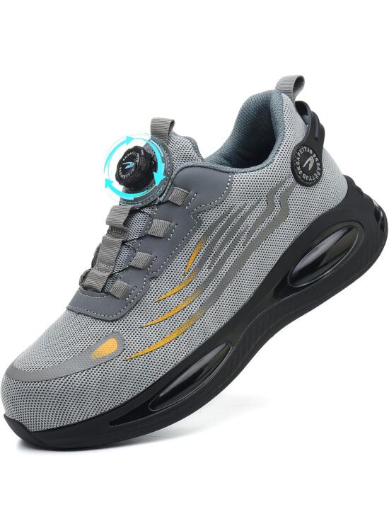 Zapatos de Seguridad para Hombre Mujer Ligero Zapatillas de Seguridad Zapatillas Trabajo con Punta de Acero Calzado de Seguridad Transpirable 38-46 EU