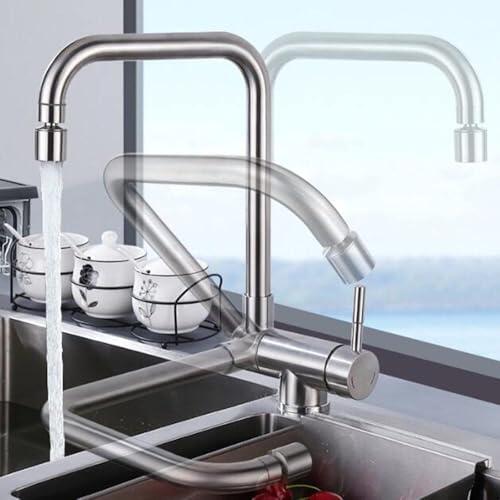 Análisis Detallado del Grifo Abatible Moderno para Cocina