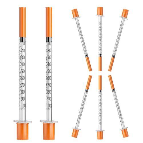 100 unidades 1 ml tubo de plástico 30G 8 mm, jeringa graduada, sellada por separado para separación de líquidos, accesorios de laboratorio