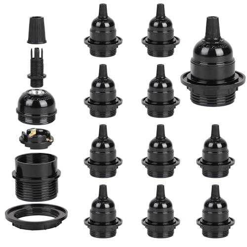 EFUTURETIME 12 x Casquillos Bombilla E14 (250 V, 4 A) en Baquelita