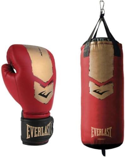 Everlast Prospect 2 Set de Boxeo para niños, Saco Pesado con Guantes de Boxeo de 8 oz para niños, Saco de Boxeo Suave - Auténtico Equipo Everlast