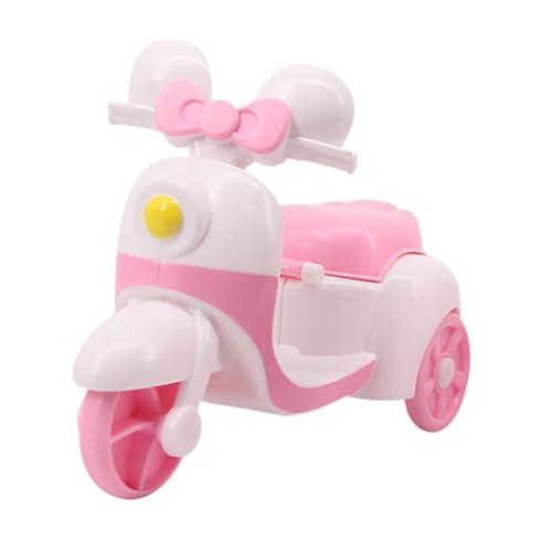 Oshhni Mini muñeca Motocicleta Juguete exhibición decoración muñecas Figura Accesorio decoración Divertido Escritorio Adorno para muñecas de 17 cm