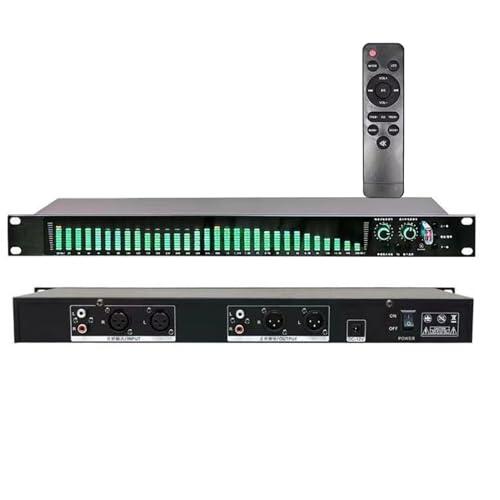 Equalizador Gráfico Estéreo De 31 Bandas, Ecualizador De Ajuste De Eq Digital De Inicio con Pantalla De Espectro Led - 21 Efectos Preestablecidos, Reducción Automática De Ruido, con Ajuste Bajo/Medio